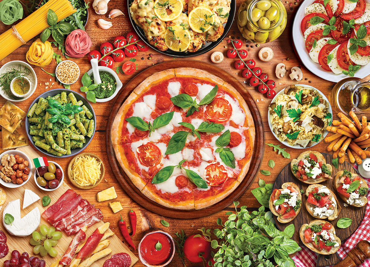 Italian Table Food and Drink Jigsaw Puzzle
