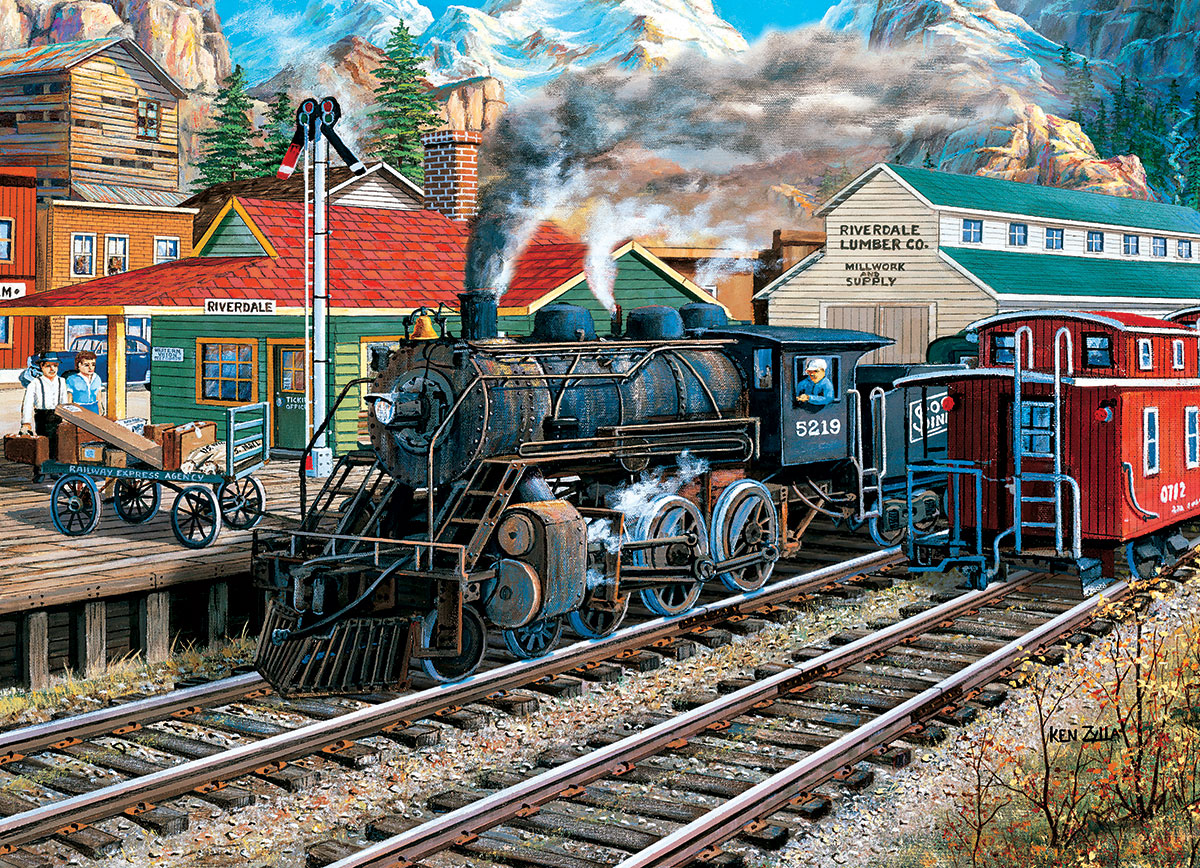 The Old Depot Station  Train Jigsaw Puzzle