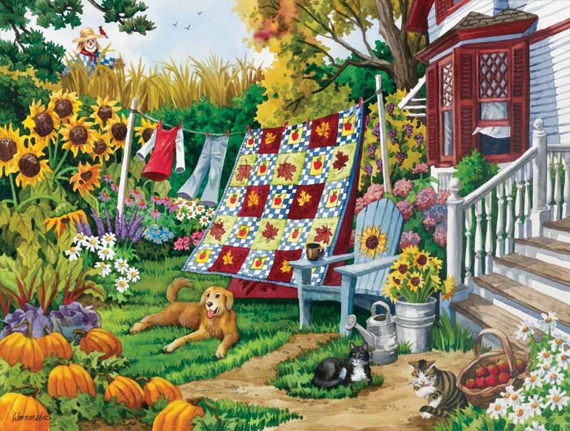 Country Autumn Quilting & Crafts Jigsaw Puzzle