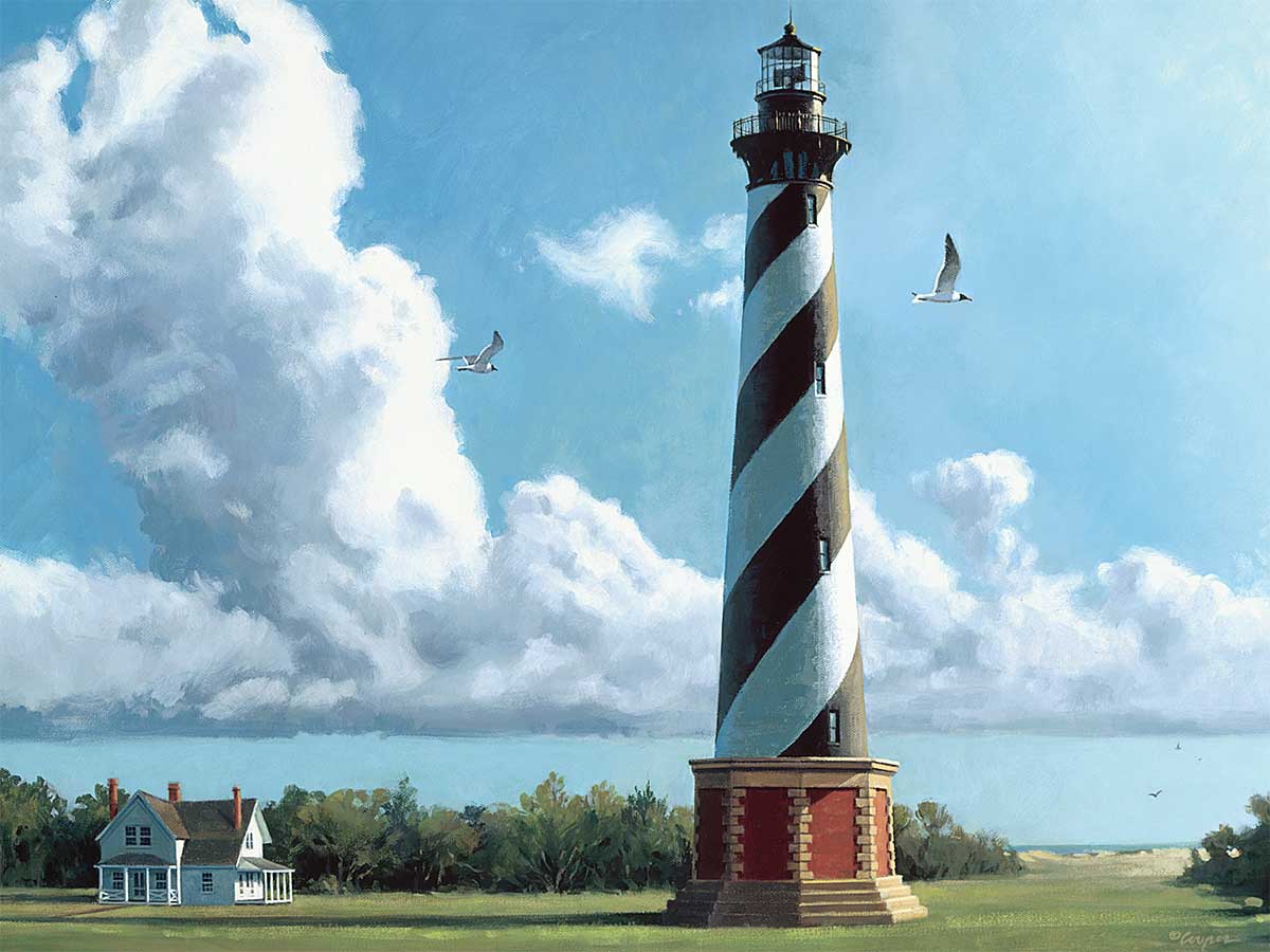 New Morning Cape Hatteras Lighthouse Lighthouse Jigsaw Puzzle