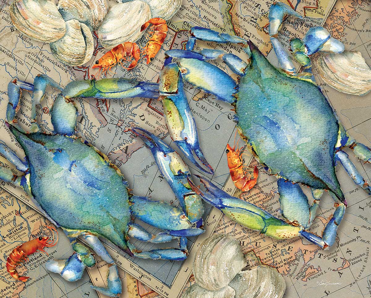 Blue Crab Bounty Beach & Ocean Jigsaw Puzzle