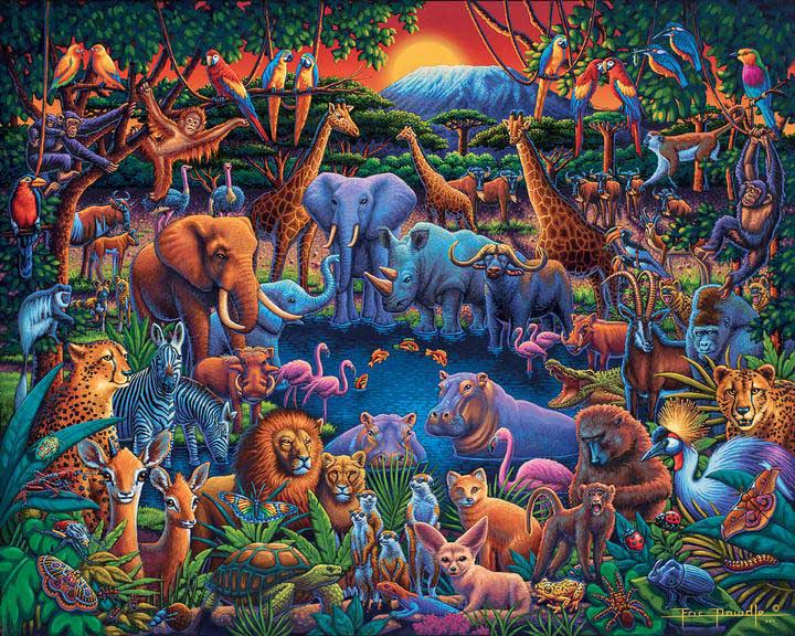 Wild Africa Jungle Animals Jigsaw Puzzle