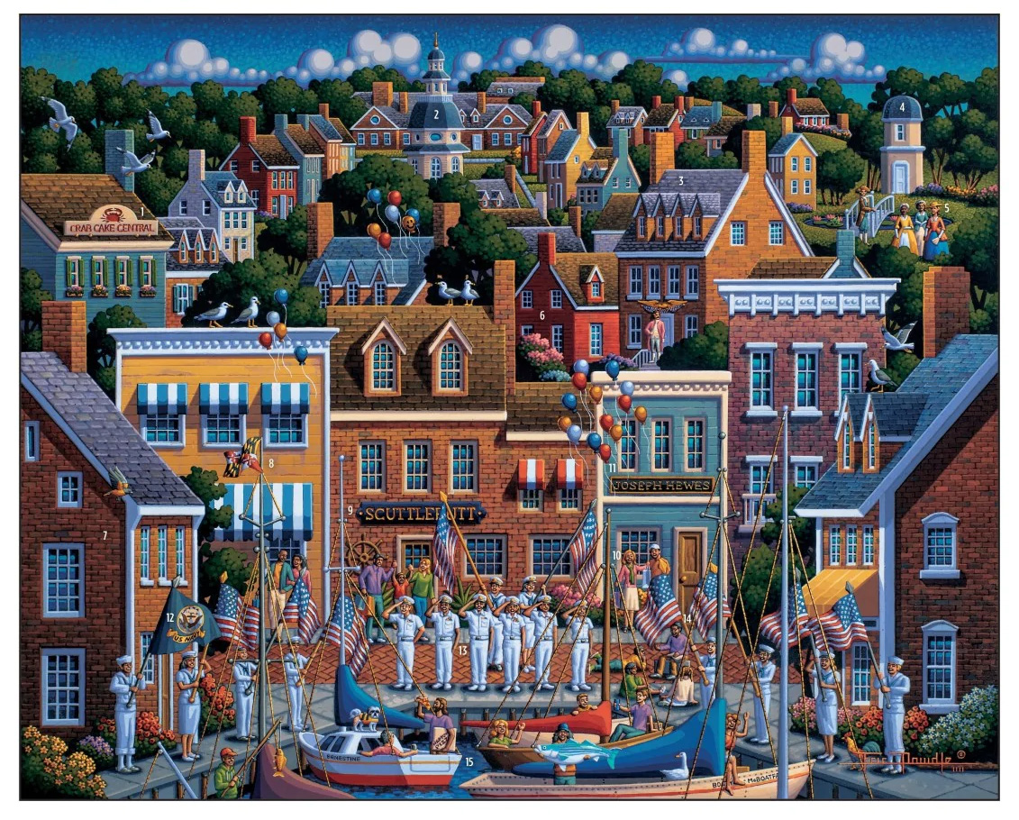 Historic Annapolis Boat Jigsaw Puzzle