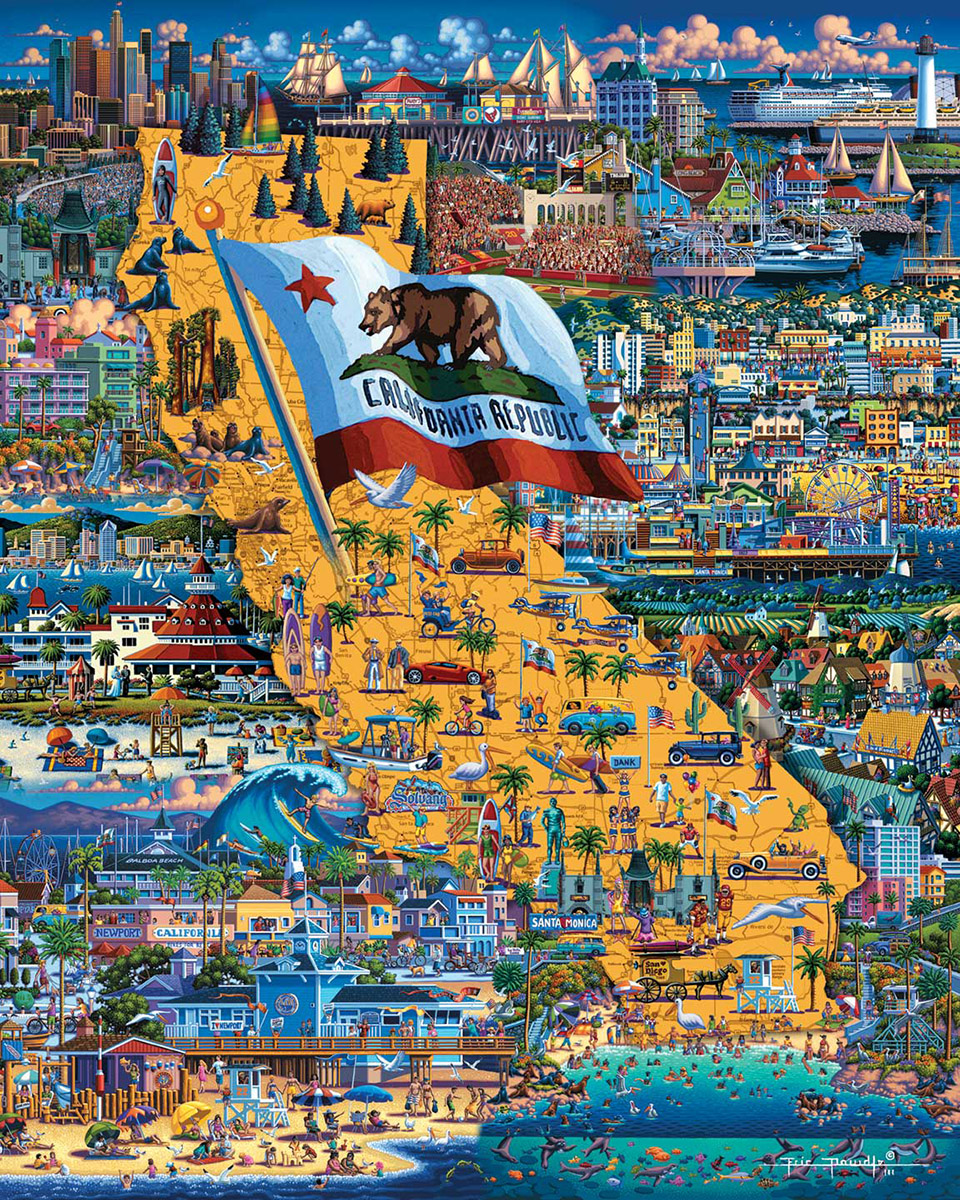 Best of Southern California Maps & Geography Jigsaw Puzzle