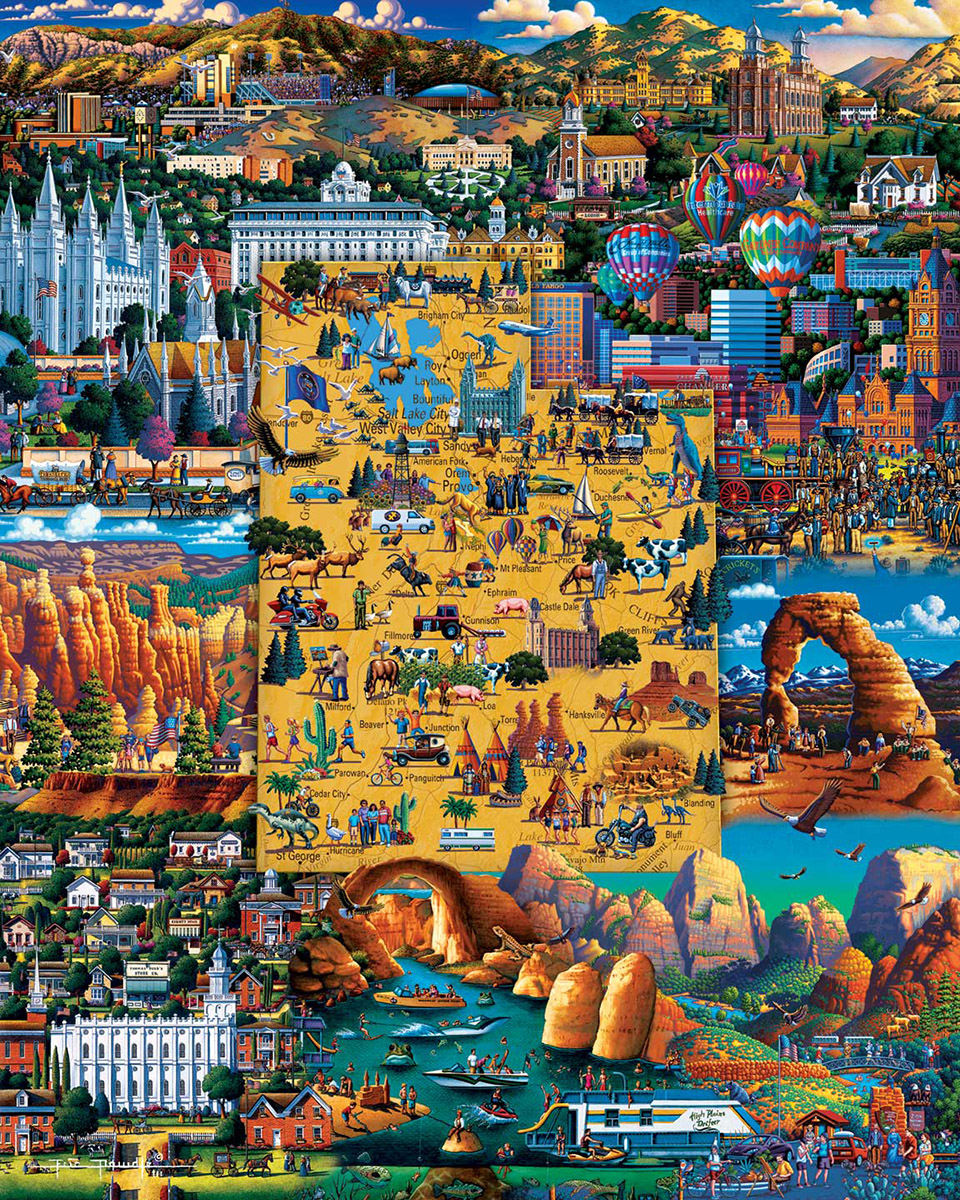 Best of Utah Maps & Geography Jigsaw Puzzle
