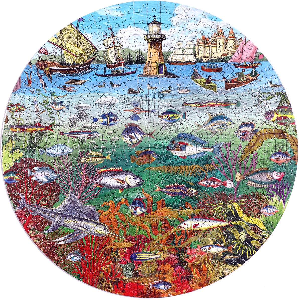 Fish & Boats Sea Life Jigsaw Puzzle