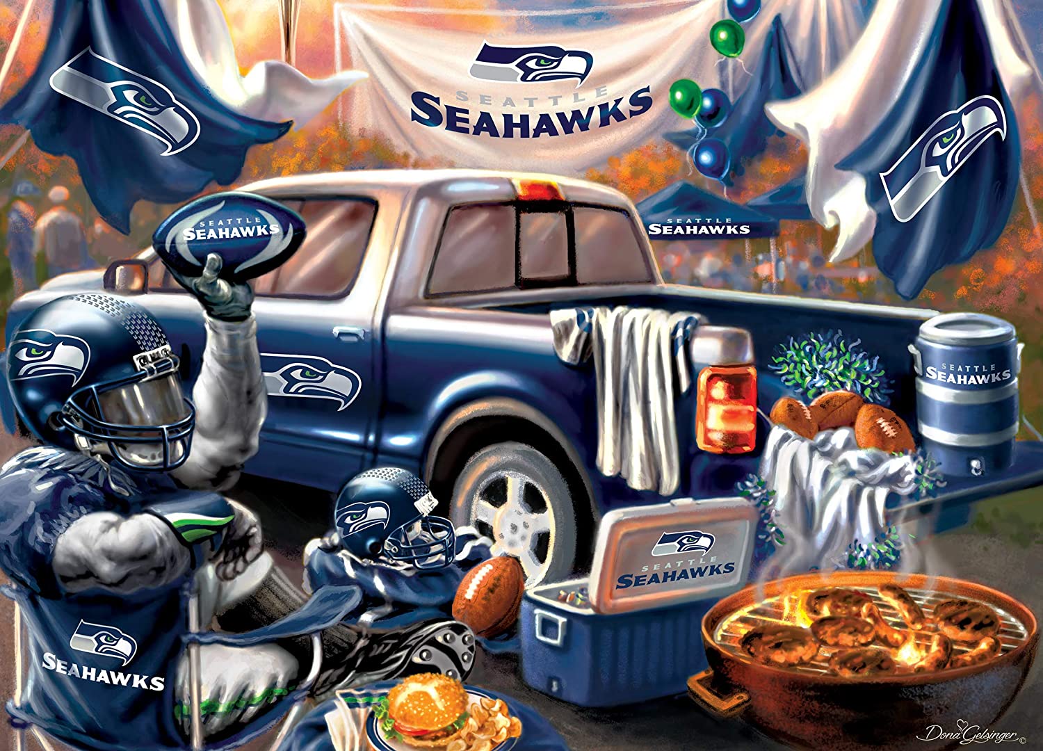 Seattle Seahawks Gameday Sports Jigsaw Puzzle