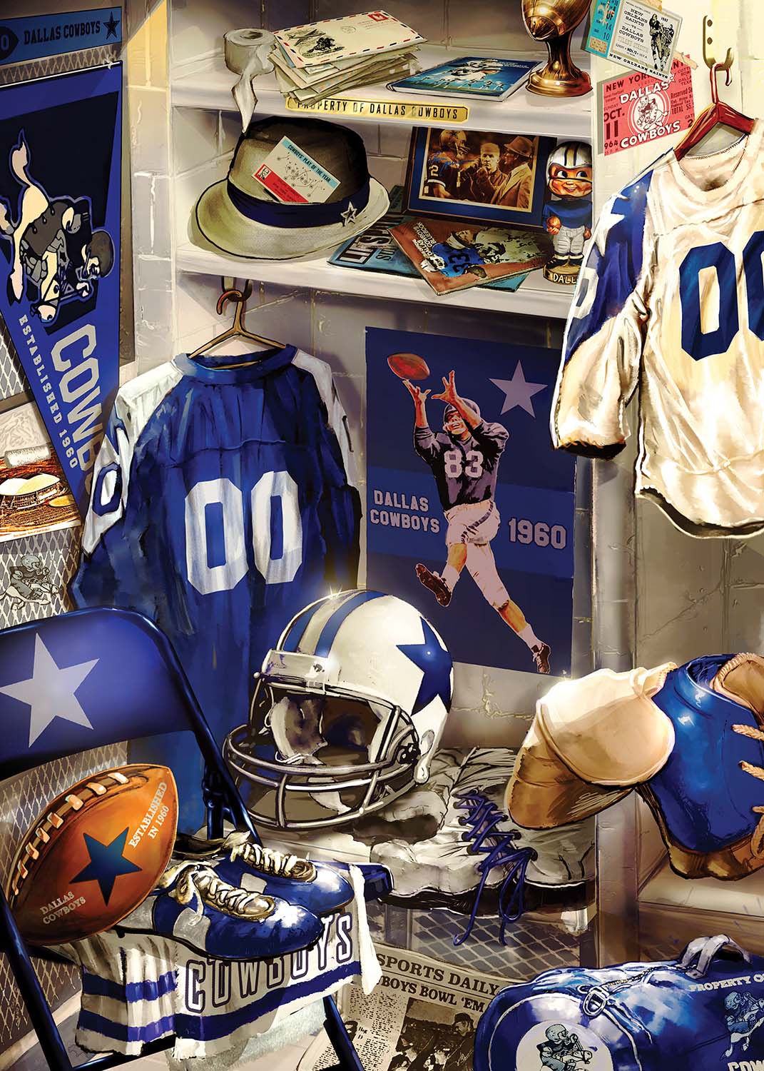 Dallas Cowboys NFL Locker Room Sports Jigsaw Puzzle