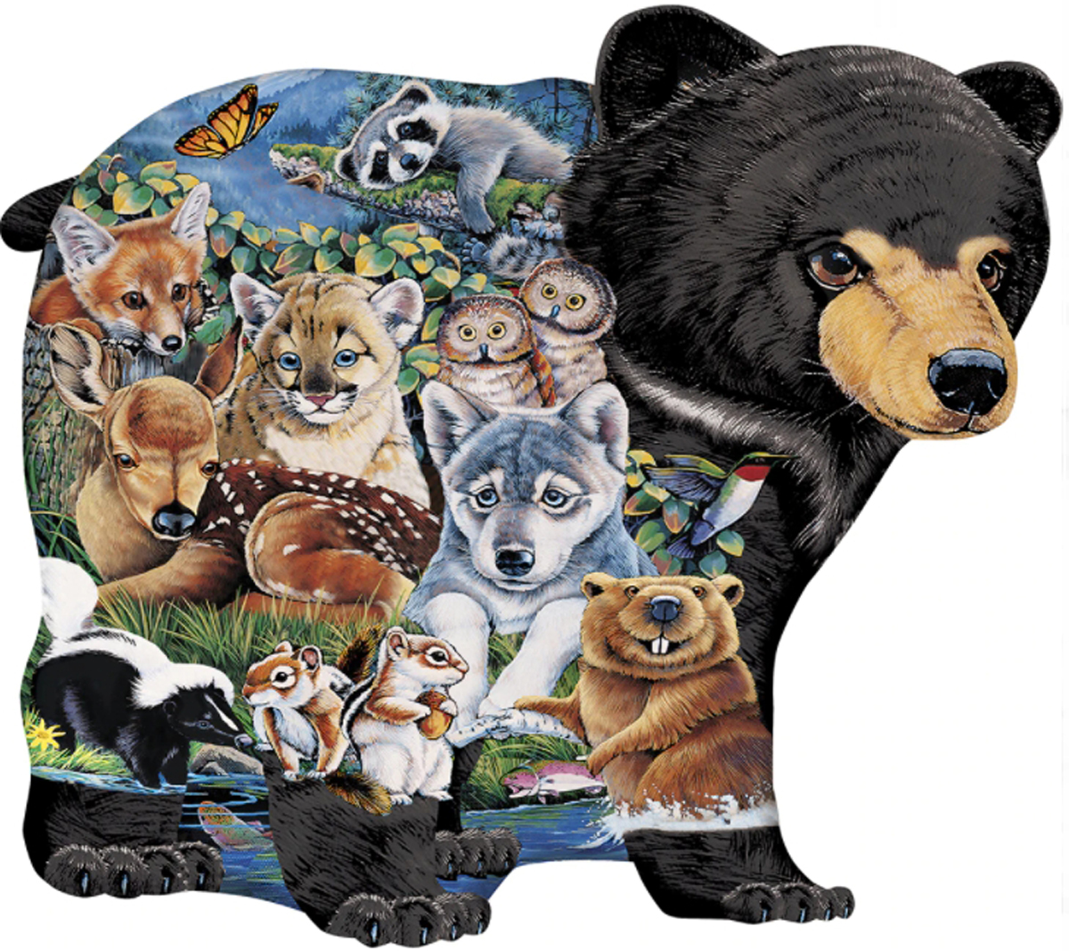 Shaped Forest Friends Right Fit Forest Animal Shaped Puzzle