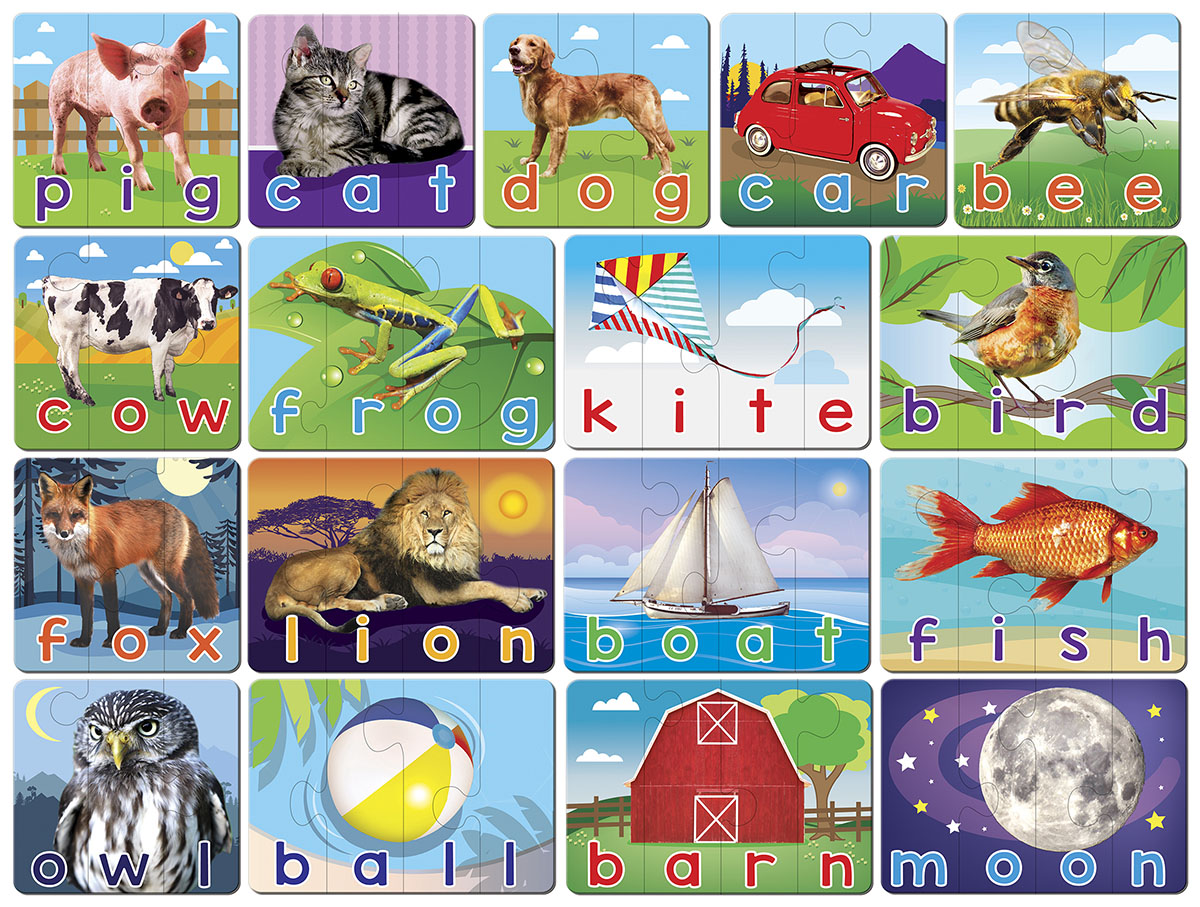 Spelling Matching Puzzle Educational Jigsaw Puzzle