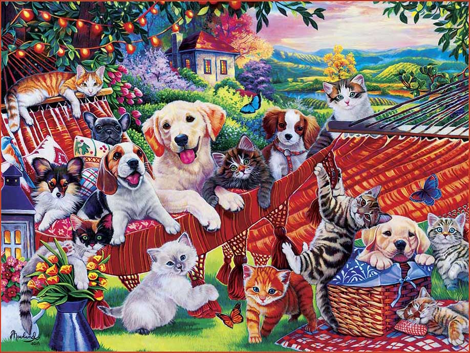 A Lazy Afternoon Cats Jigsaw Puzzle