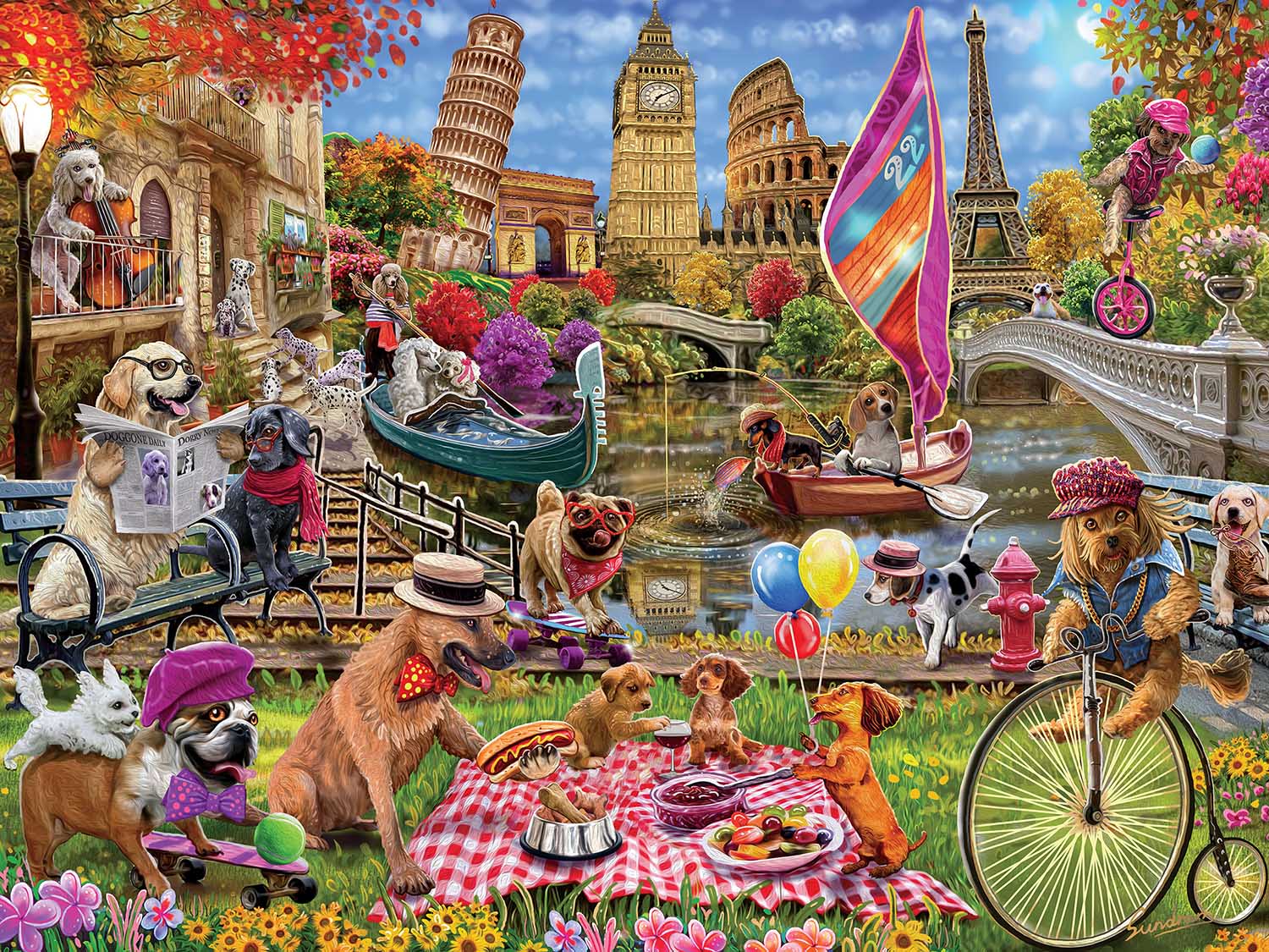 Sunsout Dog World 300 PC Jigsaw Puzzle