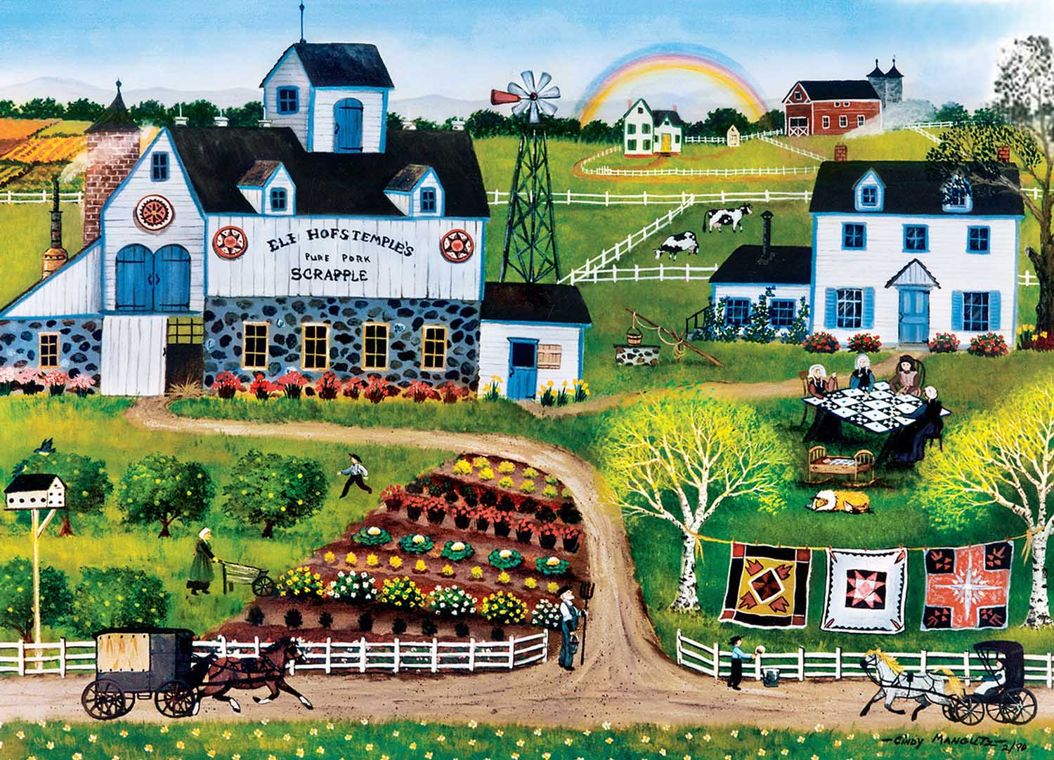 Amish Frolic Countryside Jigsaw Puzzle