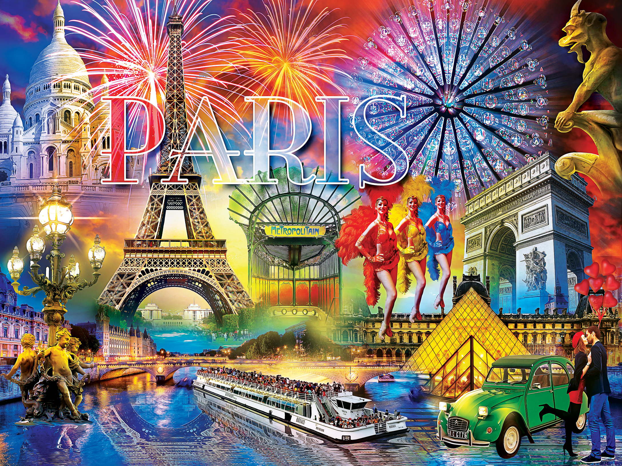 Greetings From Paris Landmarks & Monuments Jigsaw Puzzle
