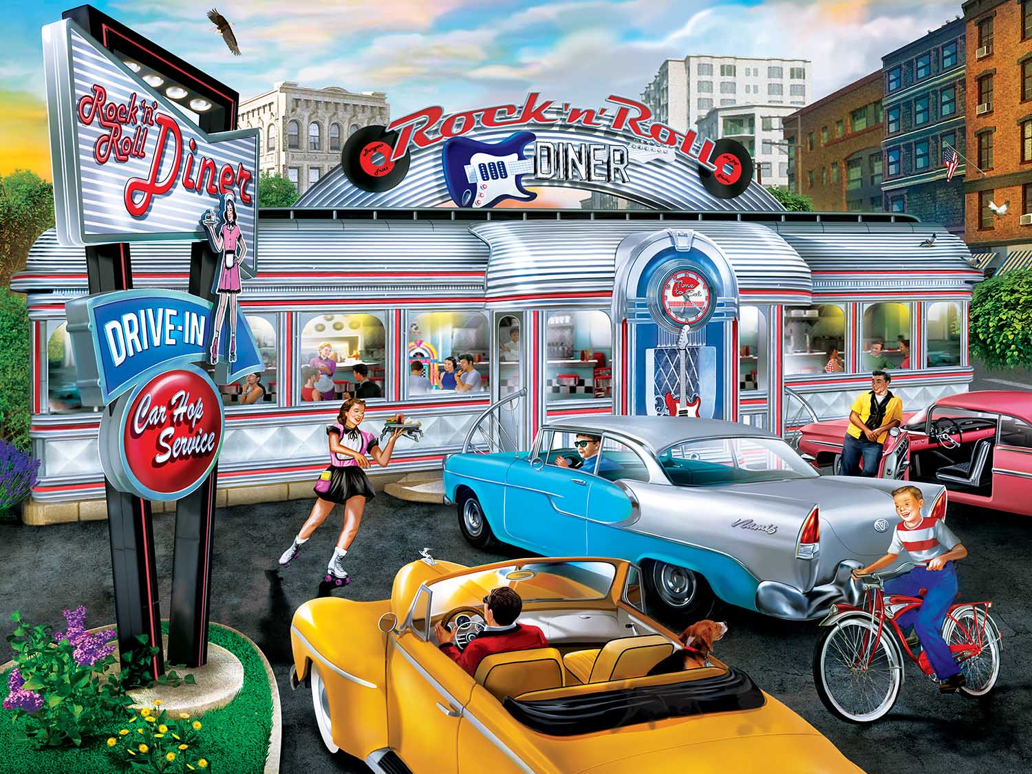 Rock & Rolla Diner Nostalgic & Retro Jigsaw Puzzle