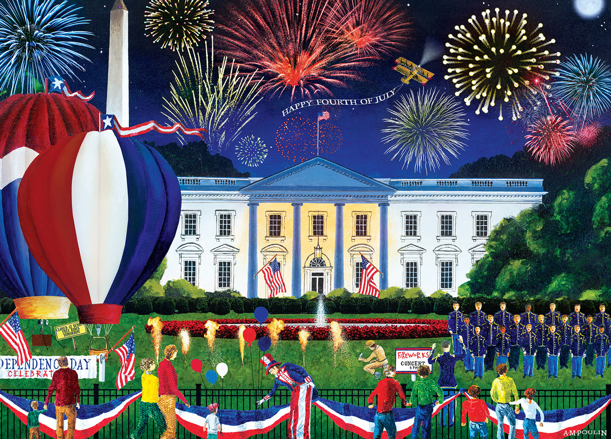 White House Fireworks Patriotic Jigsaw Puzzle