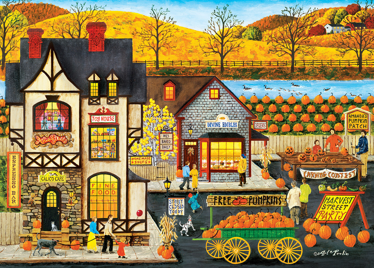 Harvest Street Party Fall Jigsaw Puzzle