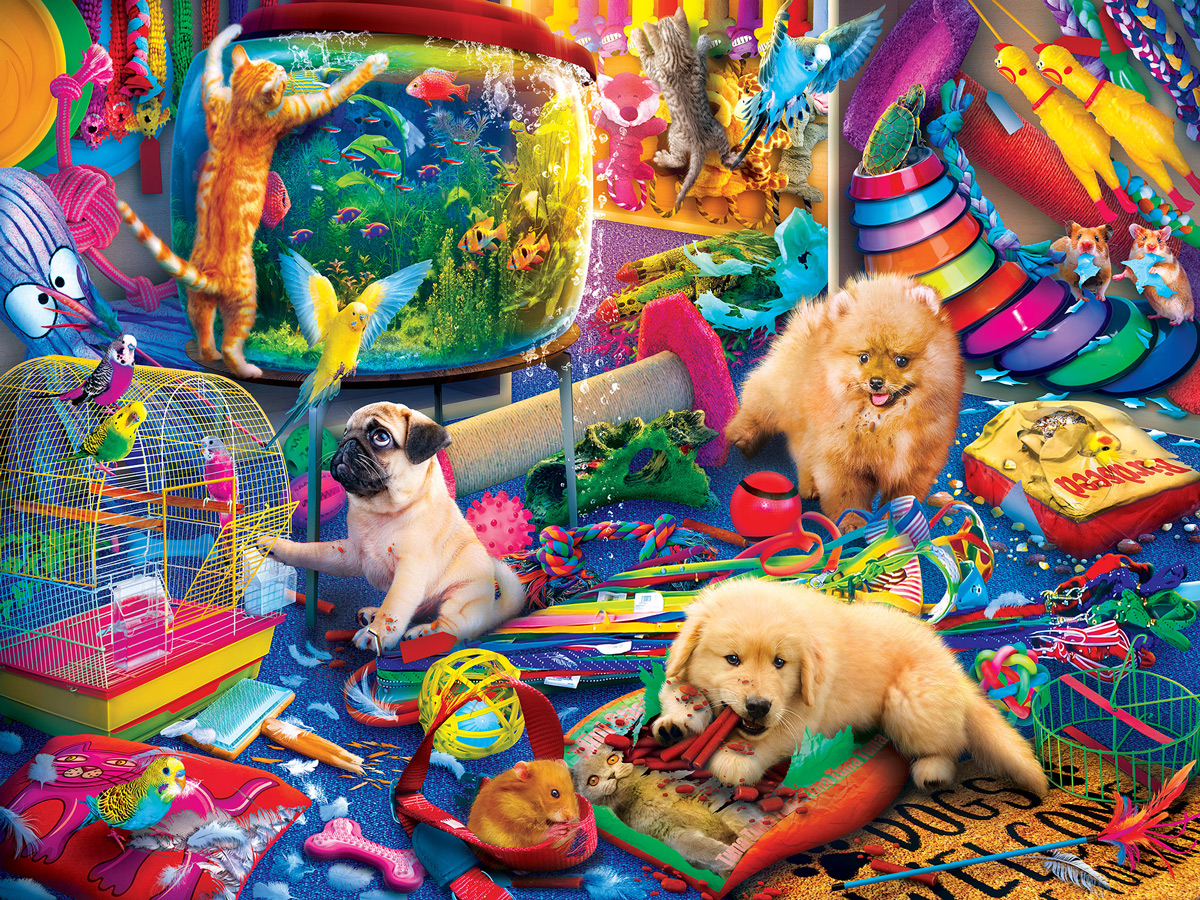 Pet's Play Room Cats Jigsaw Puzzle