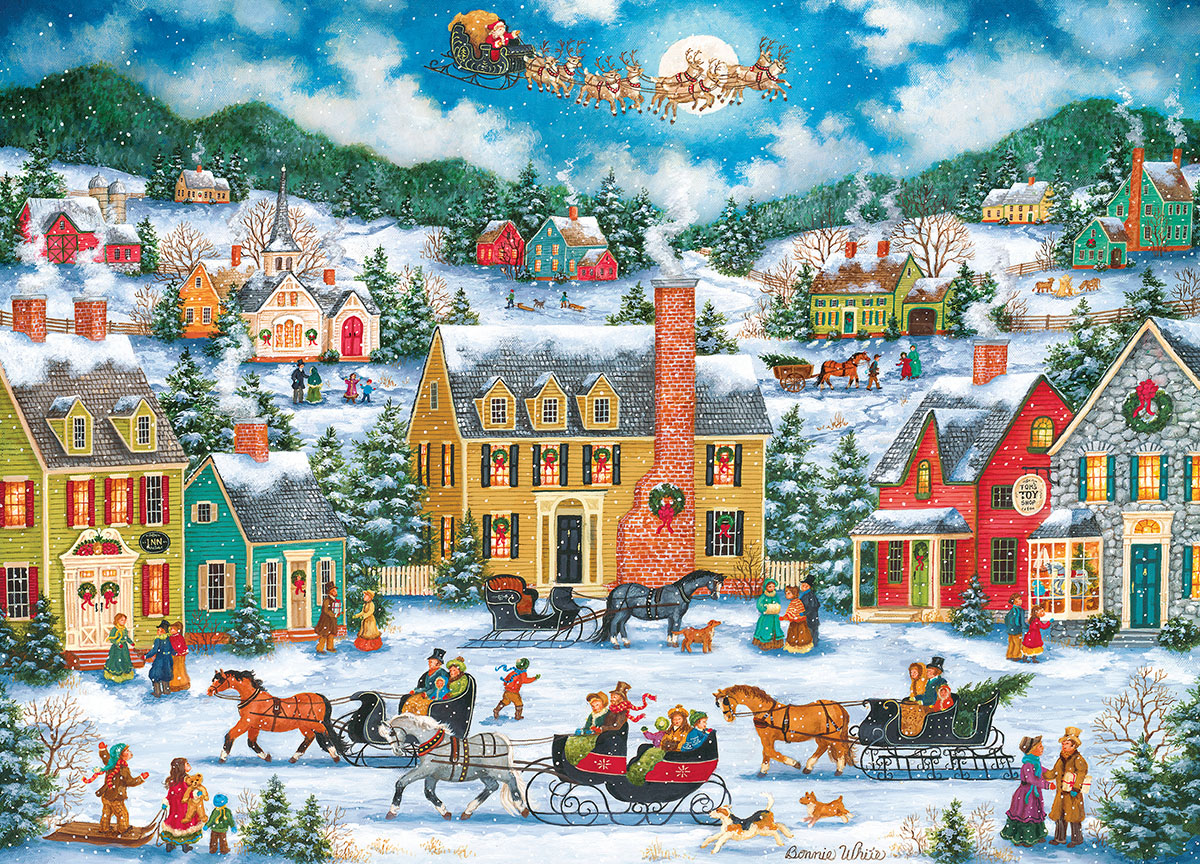 Christmas Eve Fly By Christmas Jigsaw Puzzle