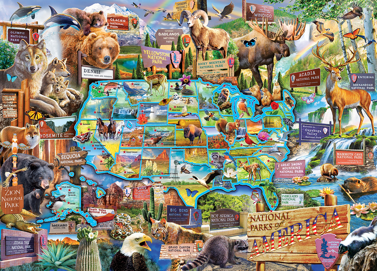 National Parks of America Animals Jigsaw Puzzle