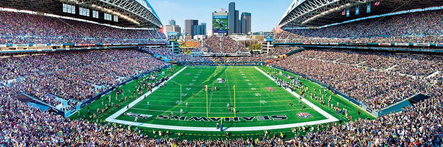 Seattle Seahawks NFL Stadium Panoramics Center View Sports Jigsaw Puzzle