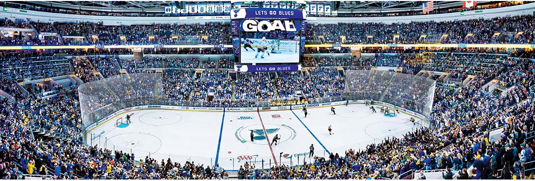 St. Louis Blues NHL Stadium Panoramics  Center View Sports Jigsaw Puzzle