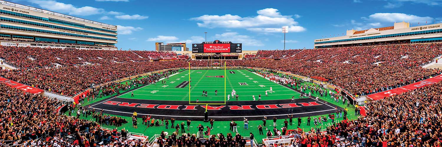 Texas Tech Red Raiders NCAA Stadium Panoramics End View Sports Jigsaw Puzzle