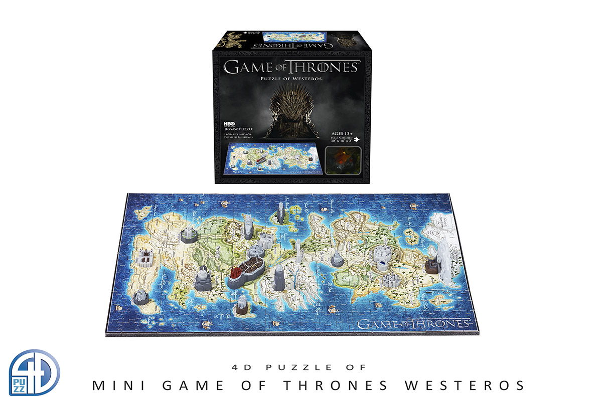 4D Mini Game Of Thrones: Westeros Mini Puzzle Maps & Geography Jigsaw Puzzle