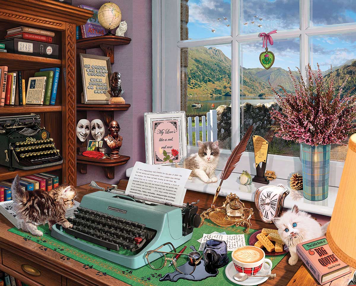 Writer’s Desk Cats Jigsaw Puzzle