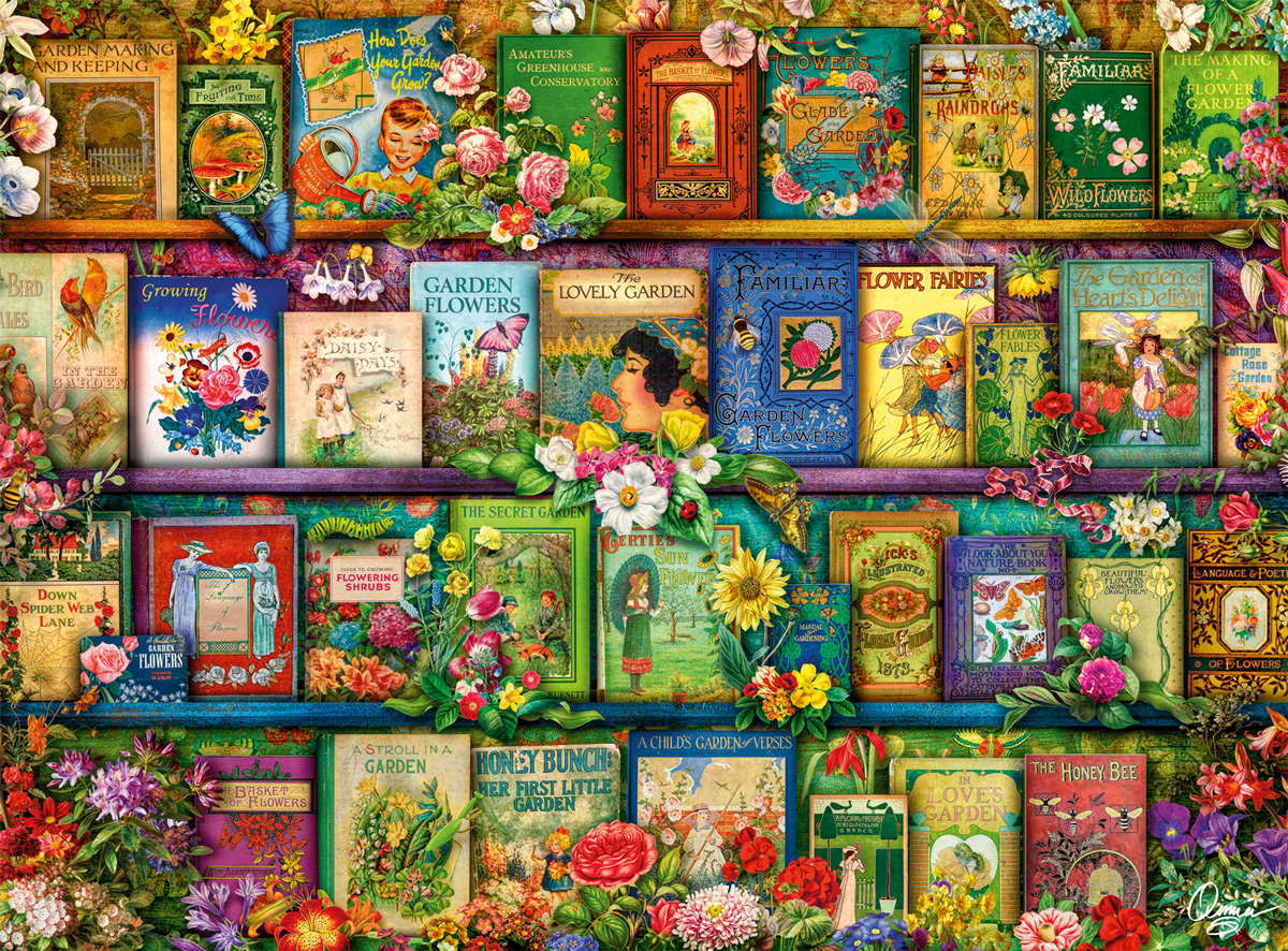 Vintage Summer Books Movies & TV Jigsaw Puzzle