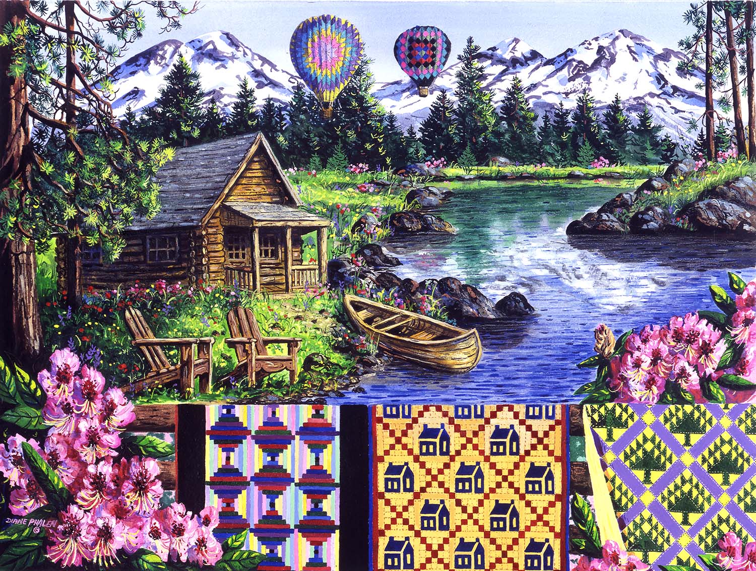 Floating Over Sisters 500 Quilting & Crafts Jigsaw Puzzle