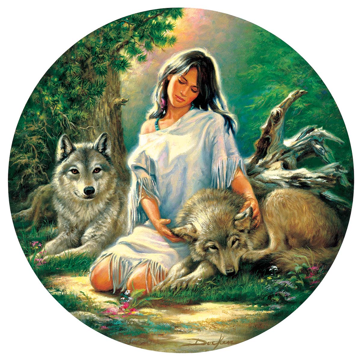 Trusted Friends Wolf Jigsaw Puzzle