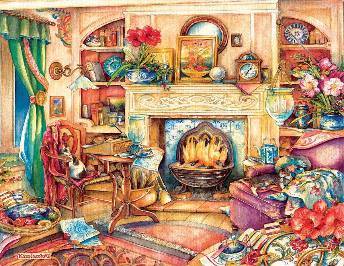 Fireside Embroidery Around the House Jigsaw Puzzle