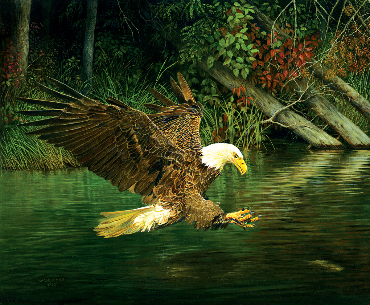Catching Dinner Eagle Jigsaw Puzzle