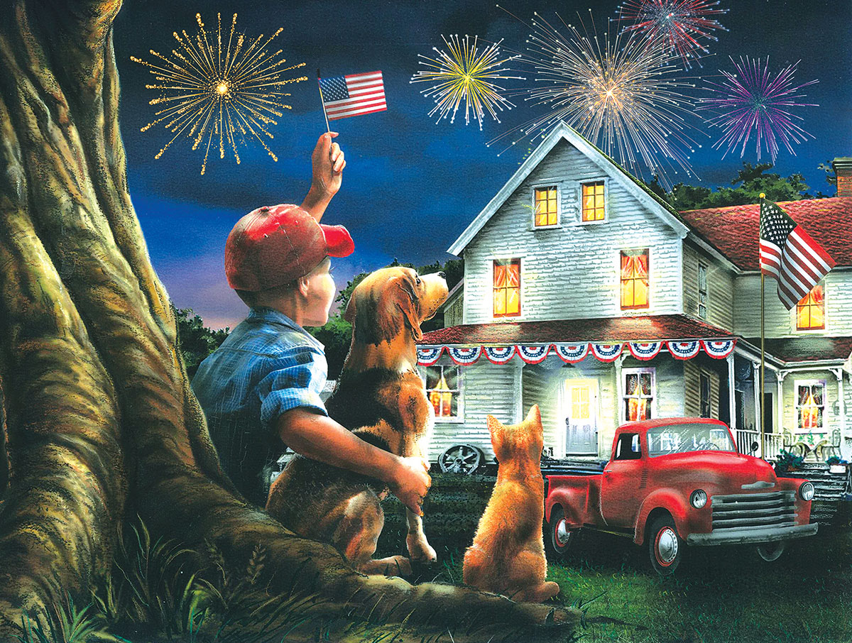God Bless the USA Fourth of July Jigsaw Puzzle