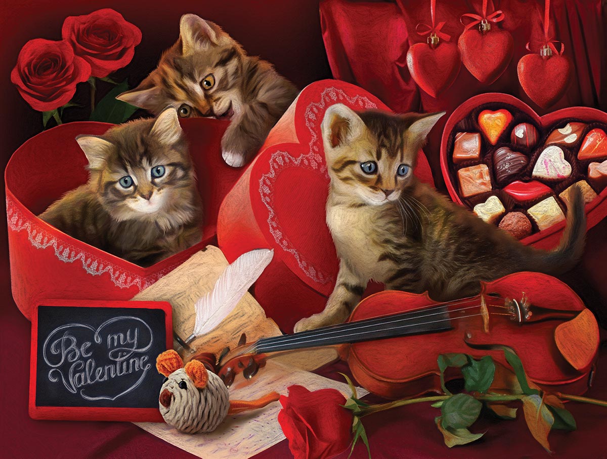 Be My Valentine Cats Jigsaw Puzzle