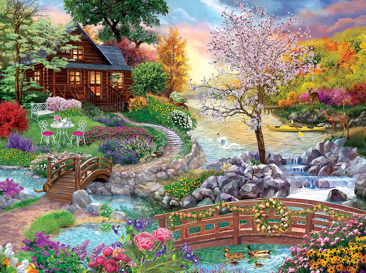 Puzzle Factory, free jigsaw puzzles online. Girls. - nature - "Girls  with spring flowers."…