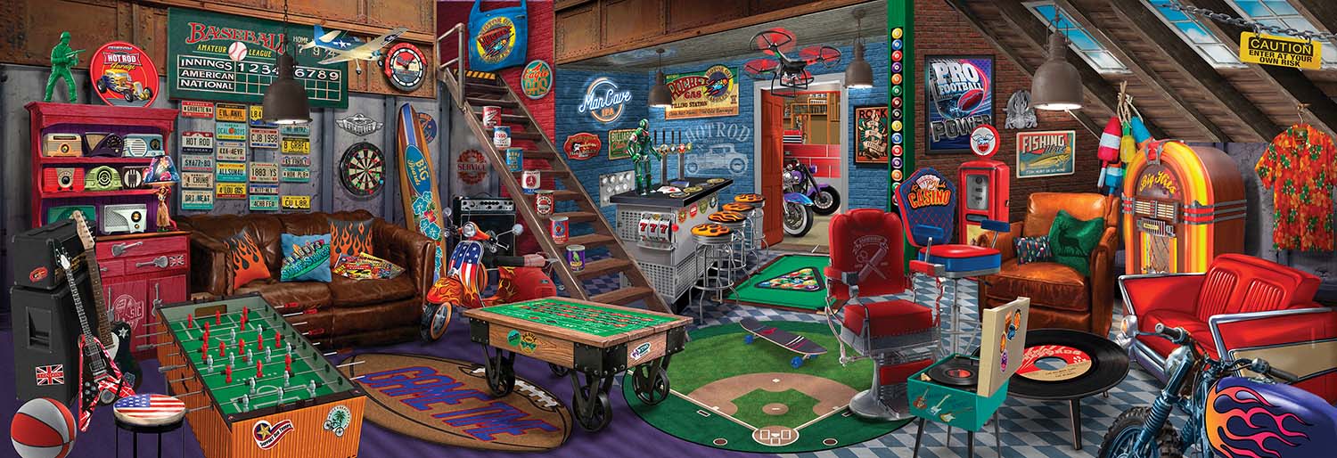 Man Cave Around the House Jigsaw Puzzle