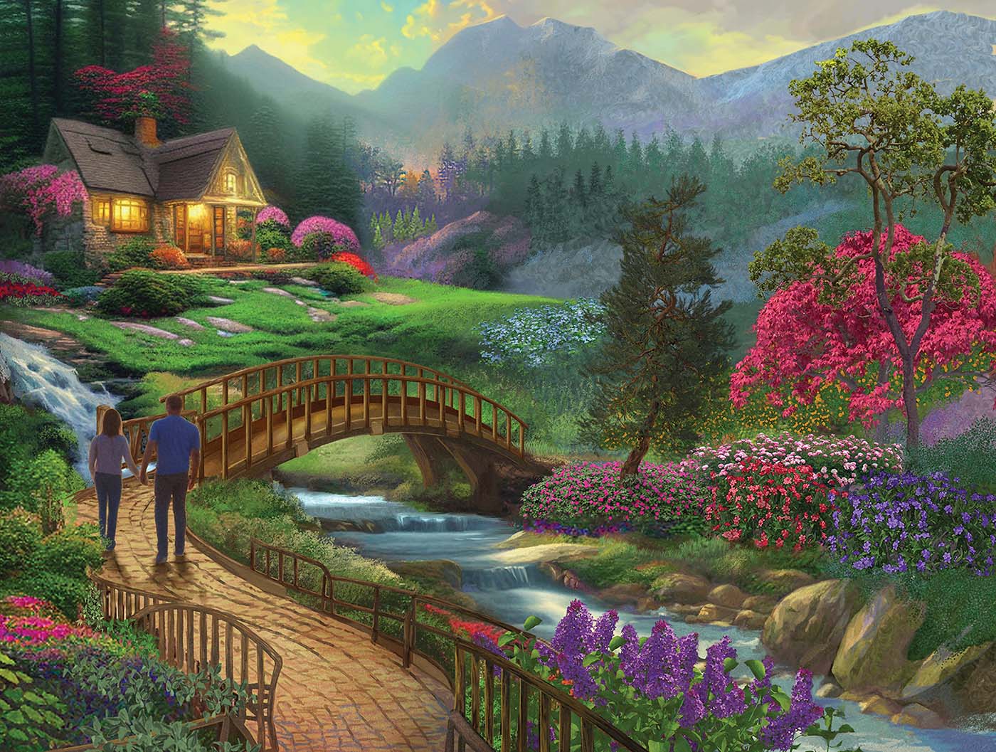 Thomas Kinkade - Springtime Memories - 300 Piece Puzzle –