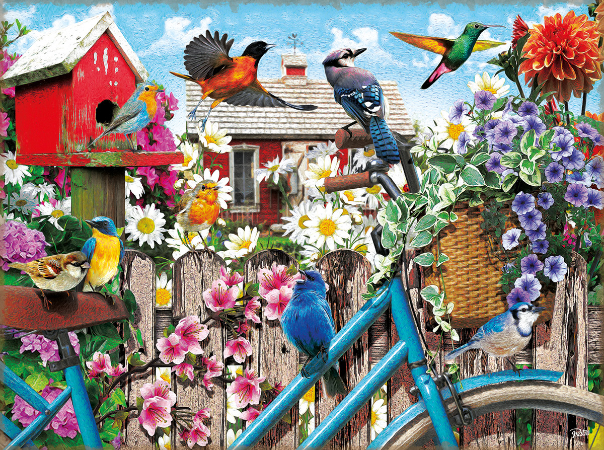 Gathering for Spring Birds Jigsaw Puzzle