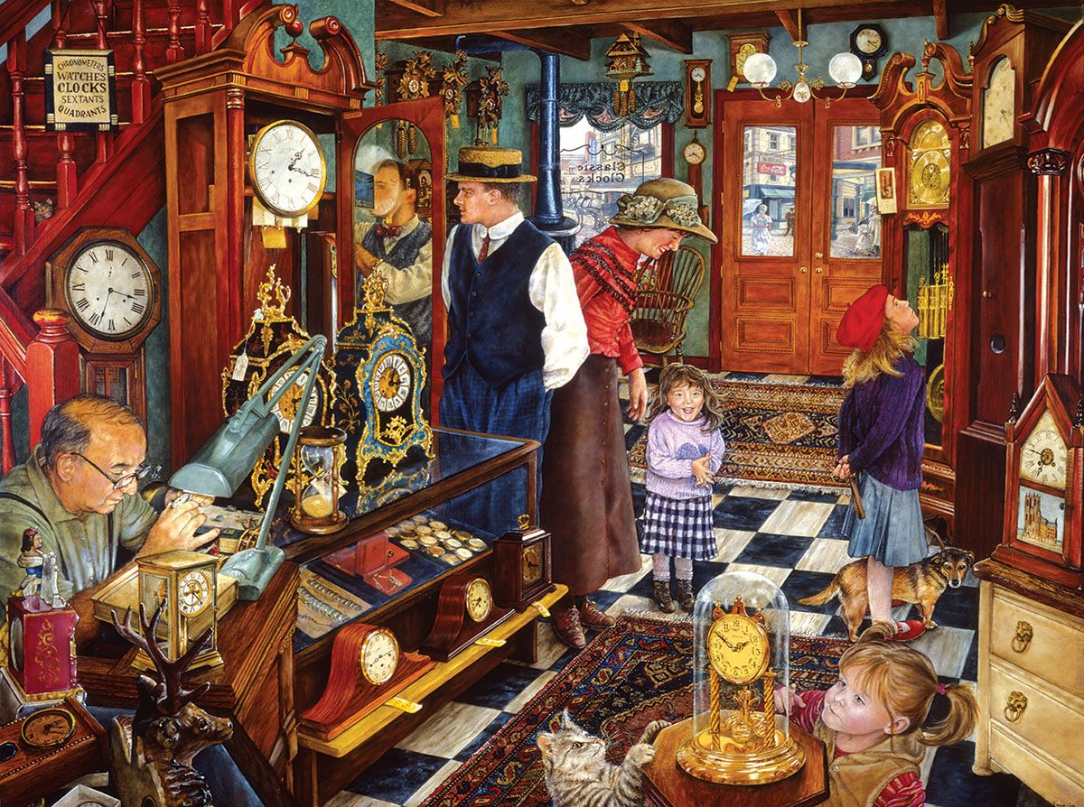 The Clock Shop Nostalgic & Retro Jigsaw Puzzle