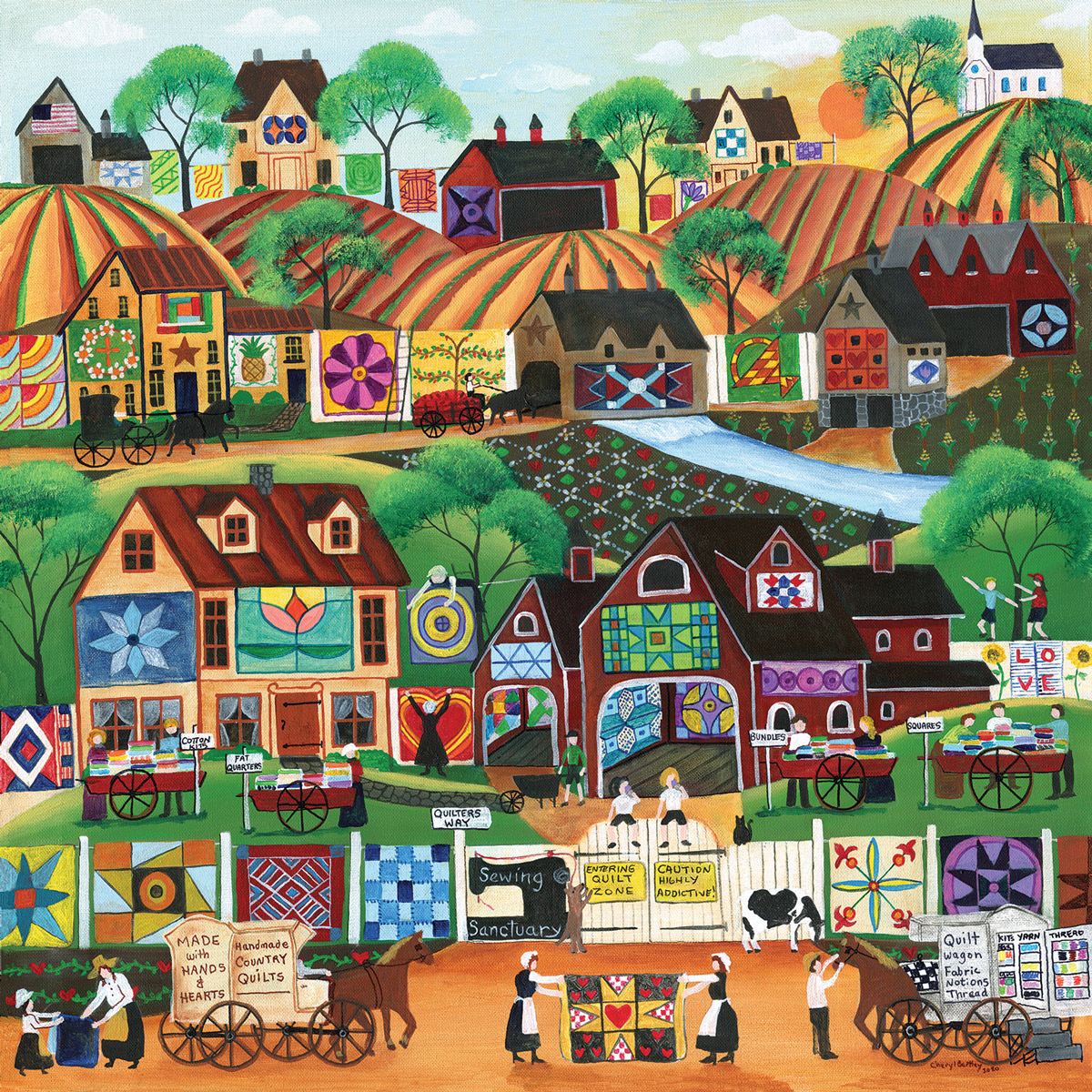 Quilter's Way Around the House Jigsaw Puzzle