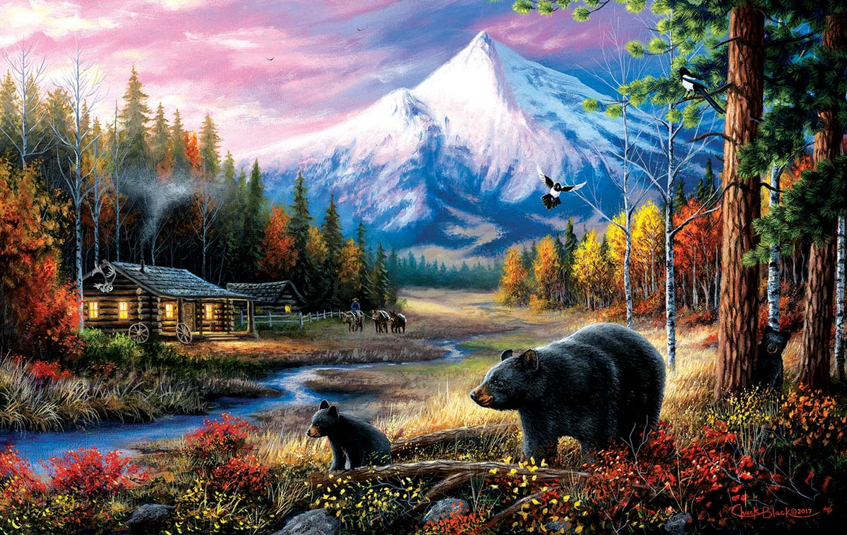 Routine Visitors Mountain Jigsaw Puzzle