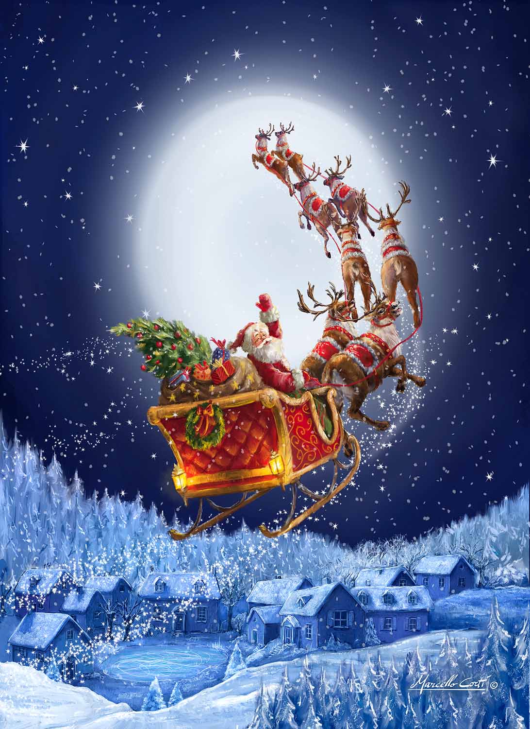 Up , Up  and Away Christmas Jigsaw Puzzle