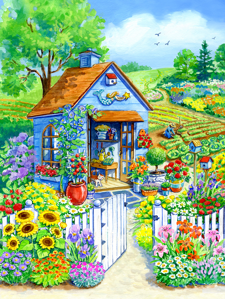 Path to the Garden Shed Flower & Garden Jigsaw Puzzle