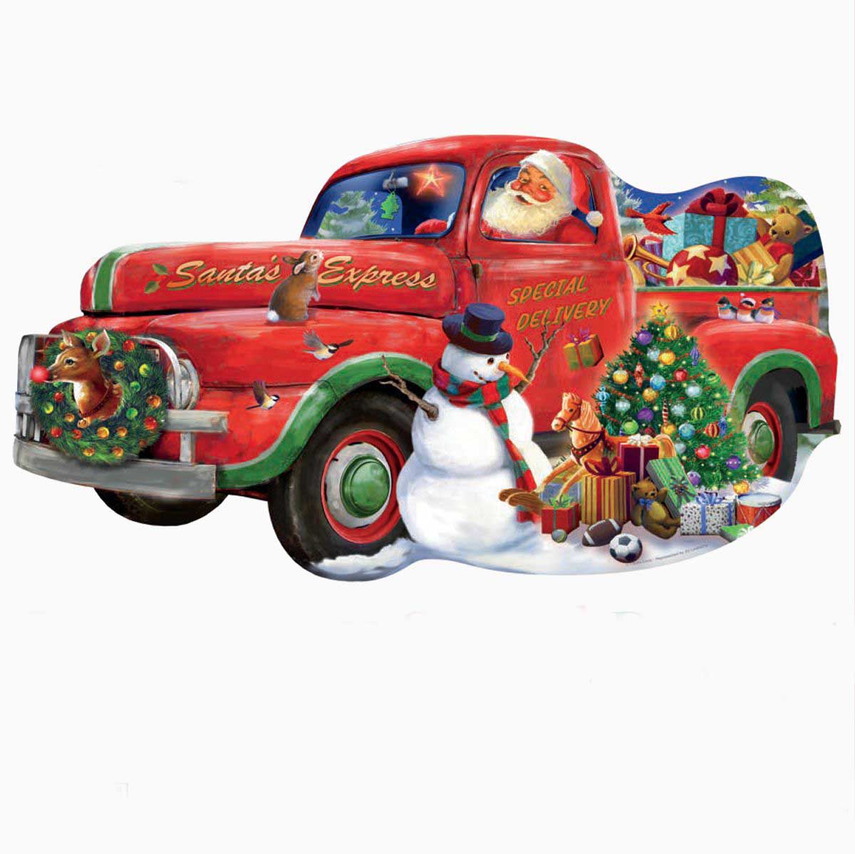Santa Express Special Delivery Car Shaped Puzzle