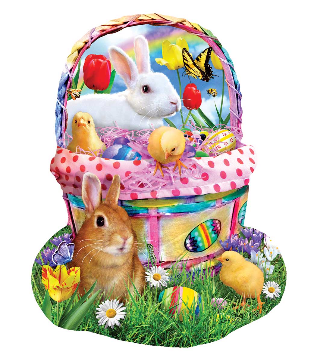 Bunny's Easter Basket Animals Shaped Puzzle
