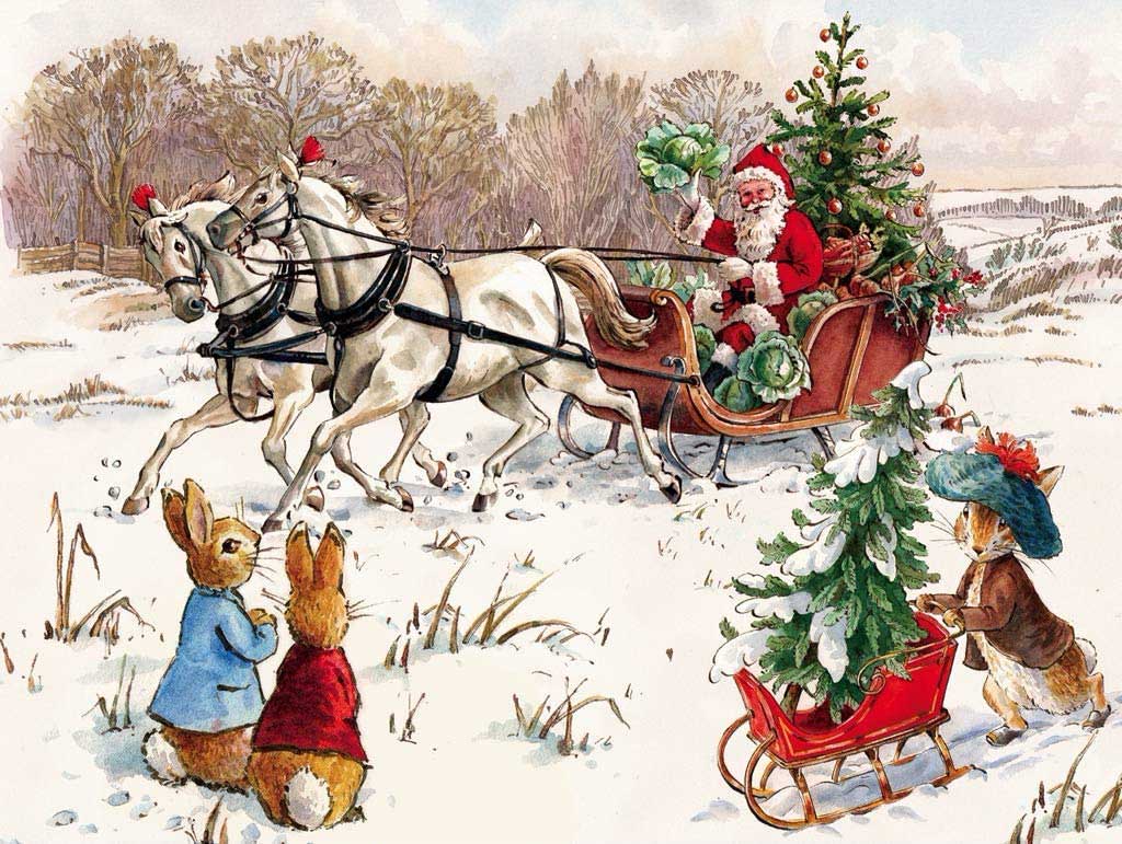 Peter Rabbit and Santa Christmas Jigsaw Puzzle