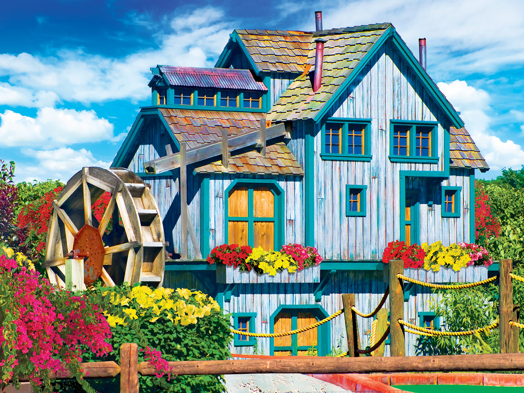 Water Mill, Long Grove Countryside Jigsaw Puzzle
