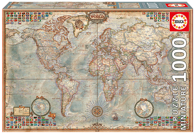 Political Map Of The World Mini Maps & Geography Jigsaw Puzzle